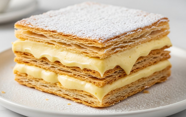 Pripremite Klasični Francuski Mille-Feuille (Vanila Kocke) – Simfonija Hrskavosti i Kreme