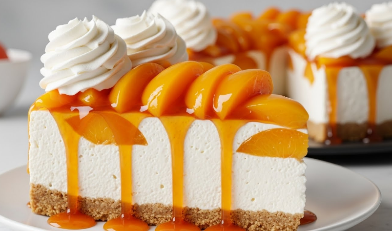 Pripremite Osvežavajući Čizkejk sa Breskvama i Sjajnom Glazurom – Kraljica Letnjih Deserata