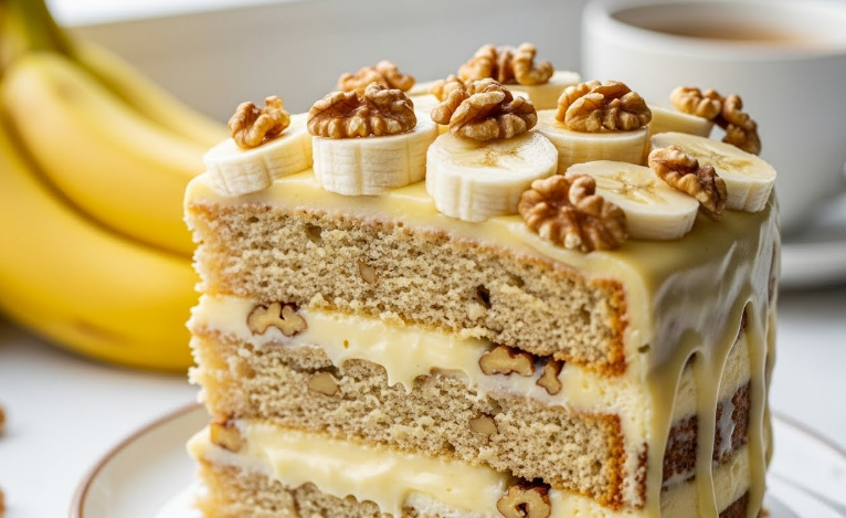 Pripremite Raskošnu Tortu sa Bananama i Orasima – Udobnost Domaćeg Deserta