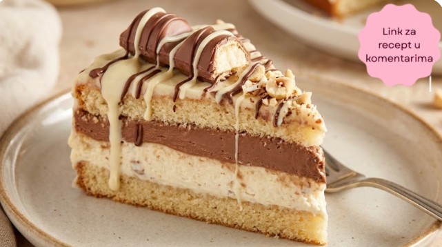 Kinder Bueno Torta: Recept za Najkremastiju Tortu sa Dva Fila (Beli i Tamni)