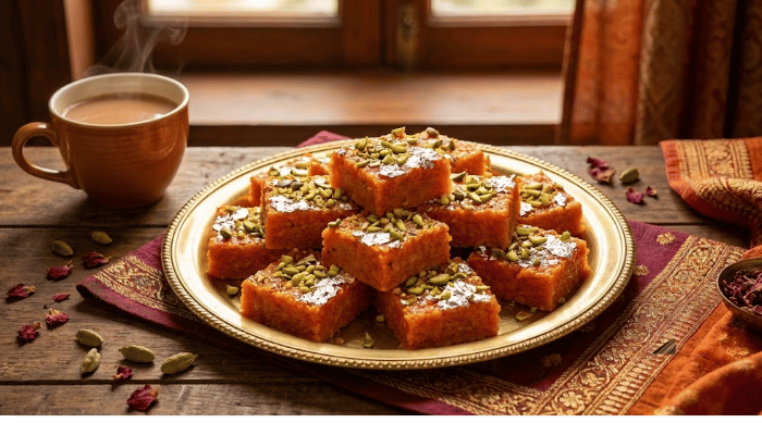 Indijske Kocke od Šargarepe (Gajar Halwa Barfi)