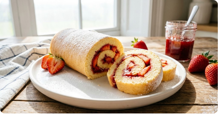 Najbolji Rolat sa Jagodama (Starinski Recept sa Džemom)