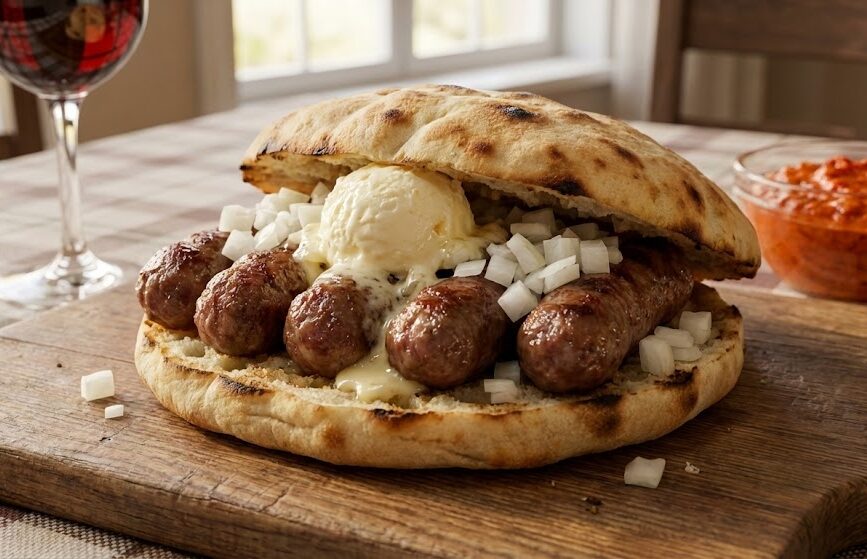 Pravi Domaći Ćevapi sa Kajmakom u Lepinji: Recept za Savršen Roštilj Kod Kuće