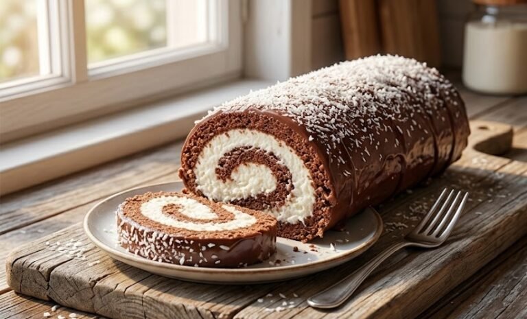 Čokoladni Kokos Rolat – Brzi Recept Bez Pečenja