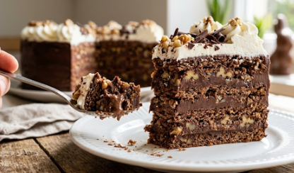 Bogata Praznična Torta Sa Orasima I Čokoladom – Recept Bez Brašna