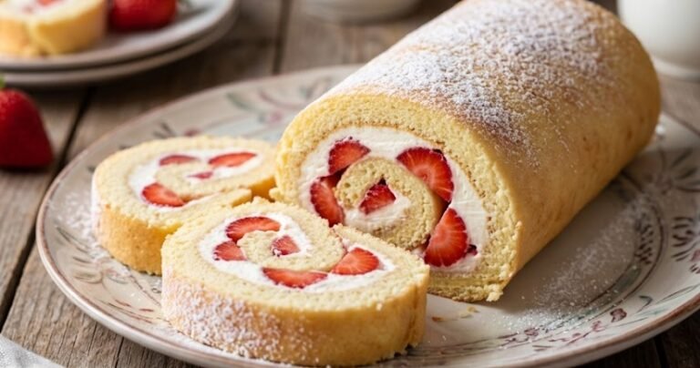 Rolat Sa Jagodama – Brzi Recept Za Osvežavajući Voćni Desert