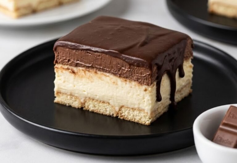 Brza Kinder Torta | Nepečeni Kremasti Desert u Tri Sloja