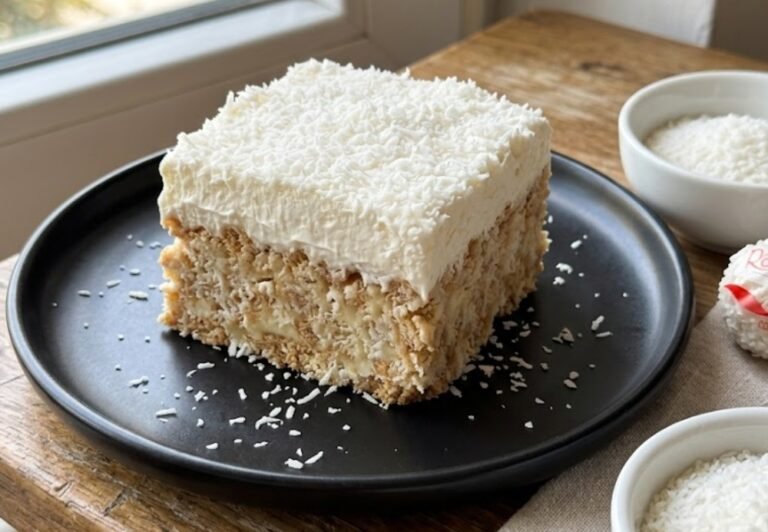 Rafaelo Plazma Torta | Brzi Desert Bez Pečenja sa Kokosom i Belom