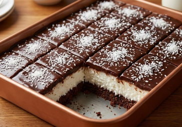 Savršen Bounty Kolač iz Pleha | Brzi Recept bez Pečenja