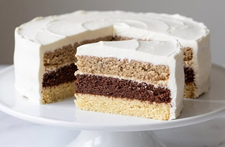 Čuvena Pesak Torta | Brzi Desert u Tri Sloja Bez Pečenja