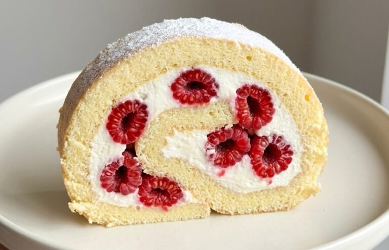 Osvežavajući Rolat sa Malinama i Mascarpone Sirom | Brzi Letnji Desert