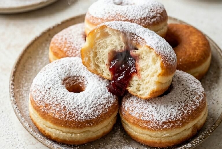 Vazdušaste Domaće Krofne sa Džemom | Recept za Savršen Beli Prsten