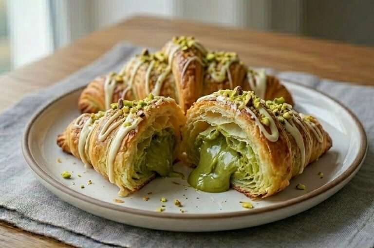 Domaći Kroasani sa Pistaćima | Brzo Pecivo od Lisnatog Testa