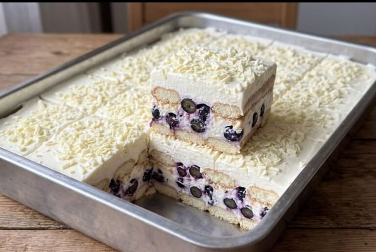 Bela Nepečena Torta sa Piškotama i Borovnicama | Osvežavajući Desert