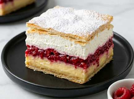 Osvežavajuća Voćna Krempita sa Malinama | Recept za Slojeviti Desert