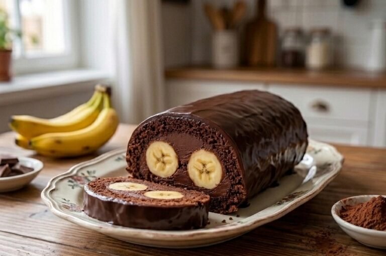 Kolač Mačje oči | Najlepši čokoladni rolat sa bananama