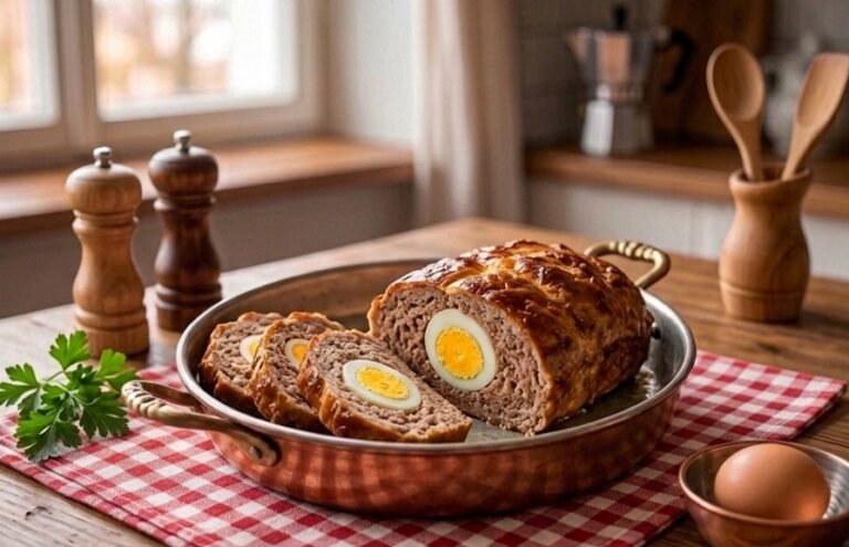 Domaća mesna štruca sa jajima | Tradicionalni recept za svečani ručak