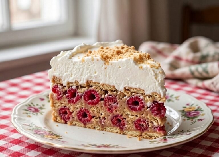 Voćna plazma torta sa malinama | Brzi desert bez pečenja
