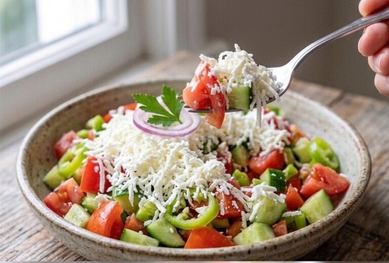 Osvežavajuća Salata sa Sirom | Tradicionalni Balkanski Recept