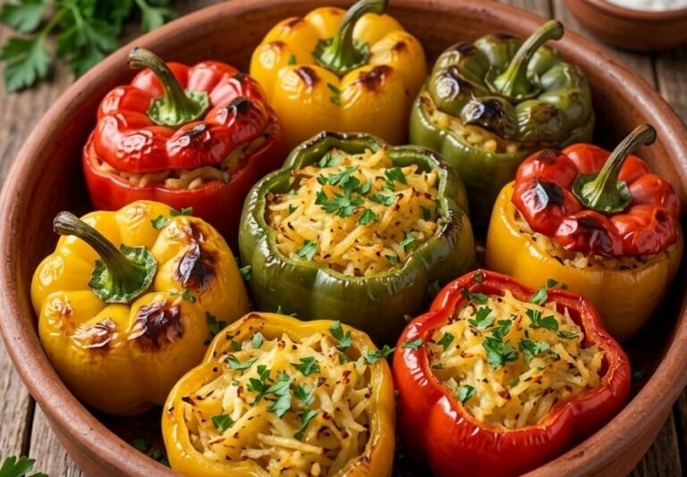 Paprike punjene krompirom | Tradicionalni posni ručak iz rerne