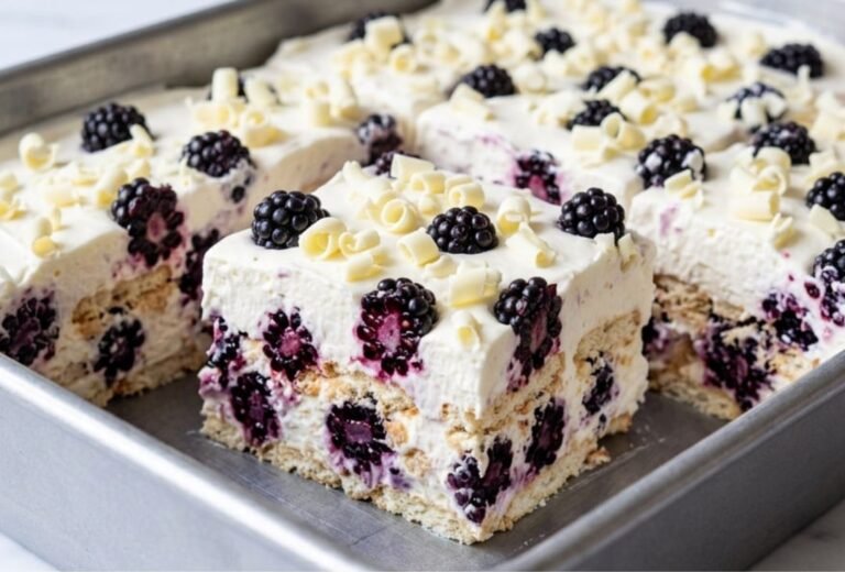 Brza torta sa kupinama | Osvežavajući voćni desert bez pečenja