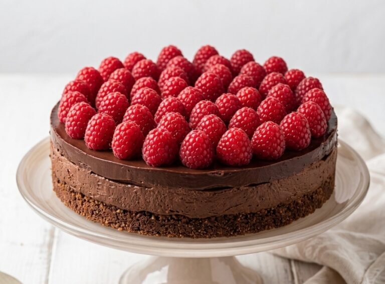 Nepečena torta sa malinama i čokoladom | Raskošan brzi desert