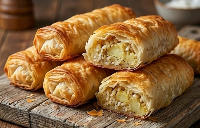 Posne Rolnice sa Krompirom i Pirinčem | Hrskava Pita od Gotovih Kora
