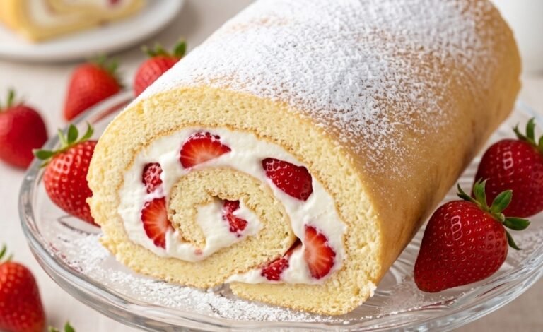Kremasti Rolat sa Jagodama i Maskarponeom | Brzi Recept