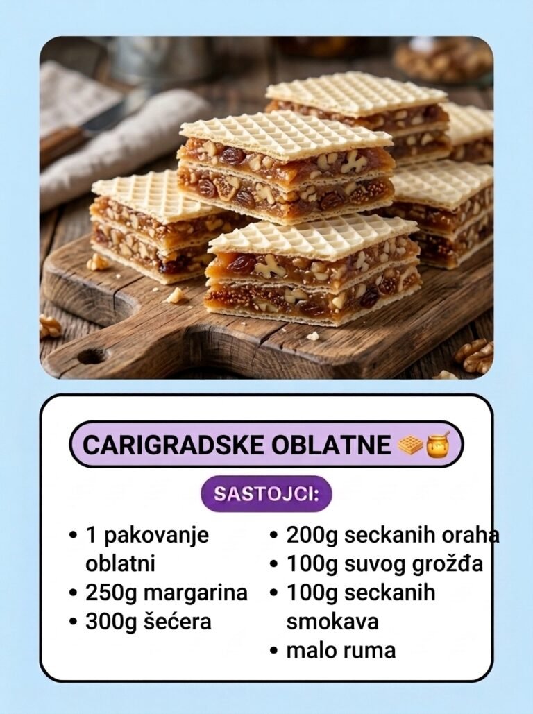 Carigradske oblatne | Bogati starinski kolač sa orasima i smokvama