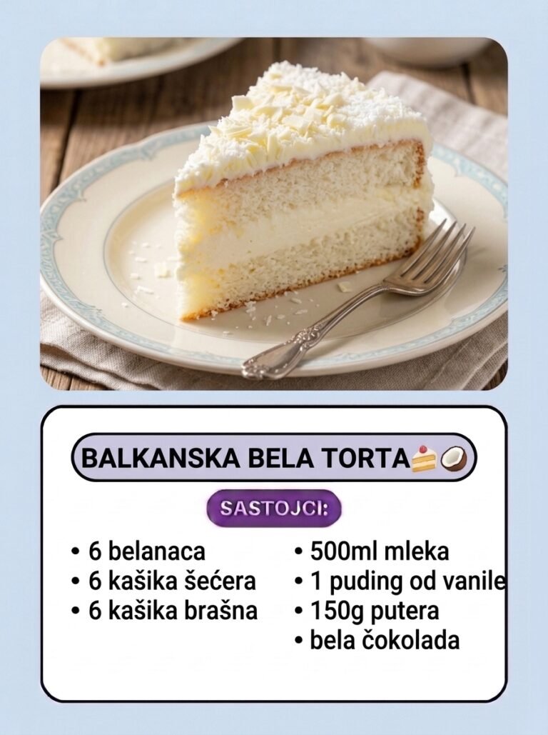 Balkanska bela torta | Raskošni snežni desert sa vanilom i belom čokoladom