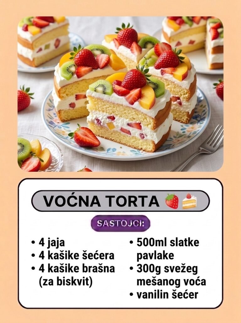 Osvežavajuća voćna torta | Brzi letnji desert sa mešanim voćem