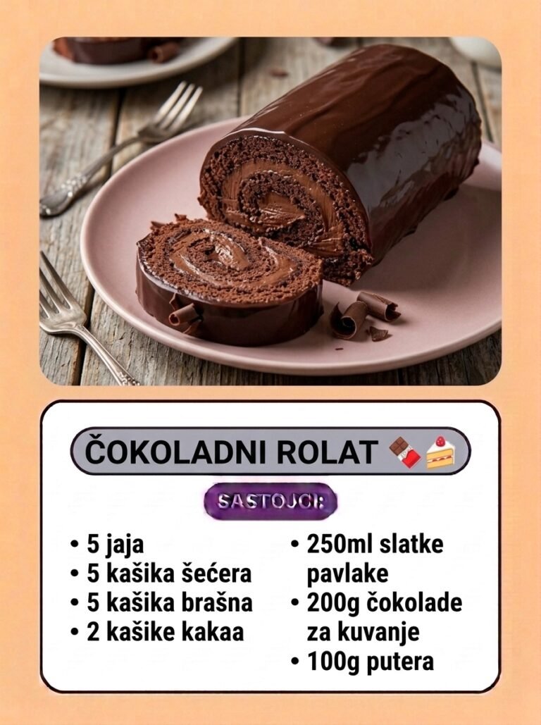 Raskošni čokoladni rolat | Savršen i sočan desert za svaku priliku