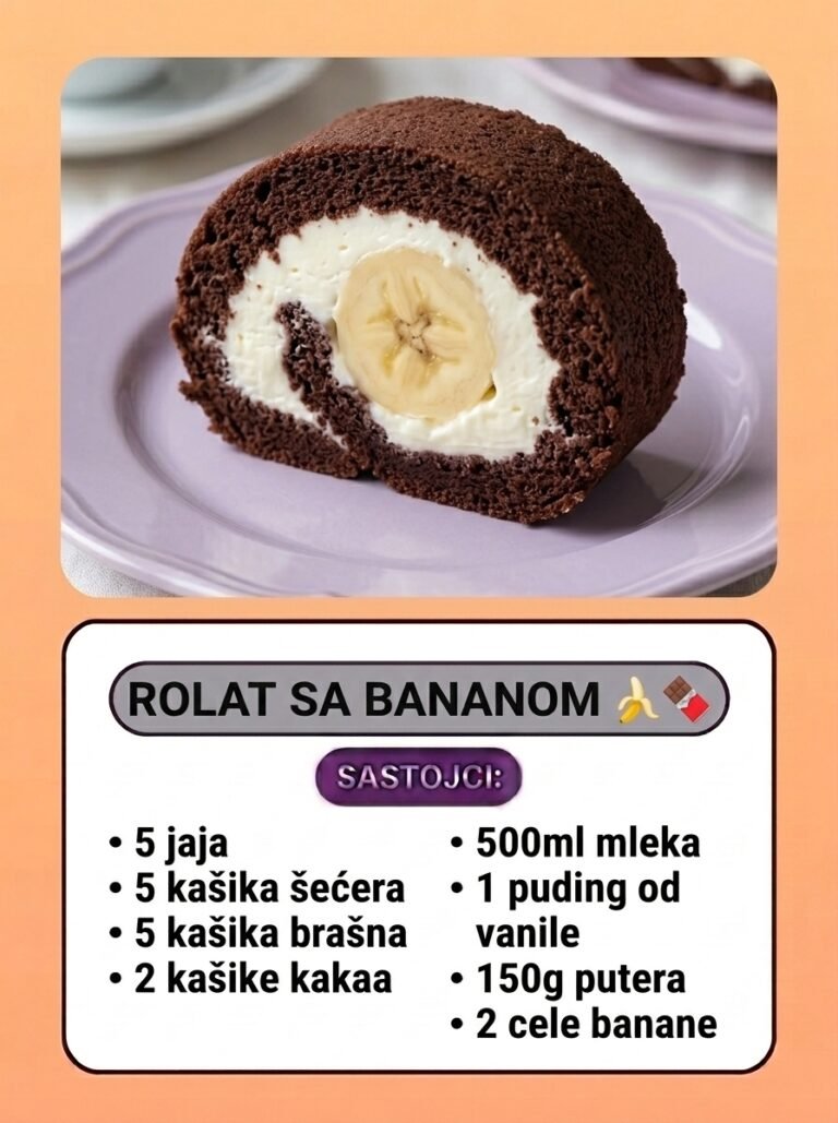 Savršen rolat sa bananom | Raskošni čokoladni desert sa vanila kremom