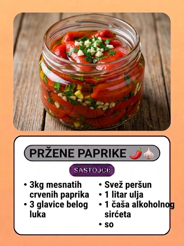 Pržene paprike u tegli | Savršena zimska salata sa belim lukom