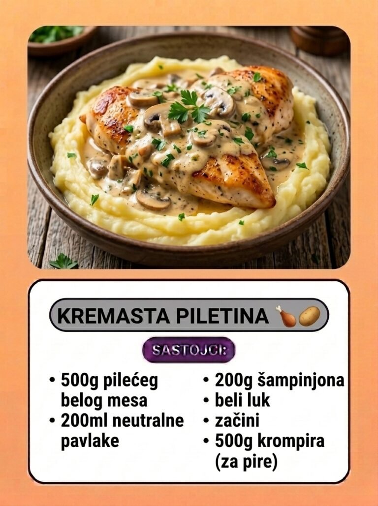 Kremasta piletina sa šampinjonima i pire krompirom | Brzi gurmanski ručak