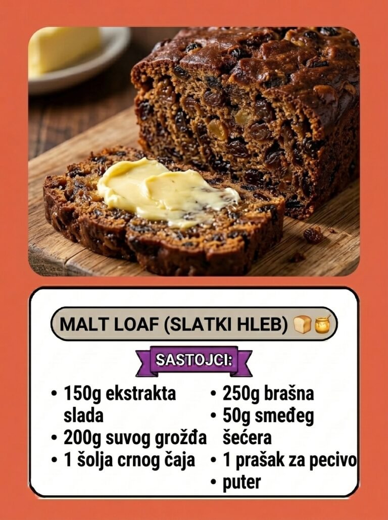 Malt Loaf (Slatki hleb) | Tradicionalni sočni kolač sa suvim grožđem