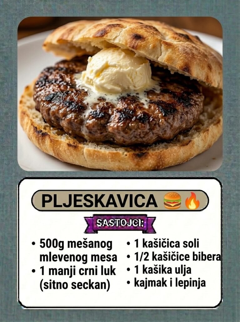 Autentična domaća pljeskavica sa kajmakom | Najsočniji balkanski burger