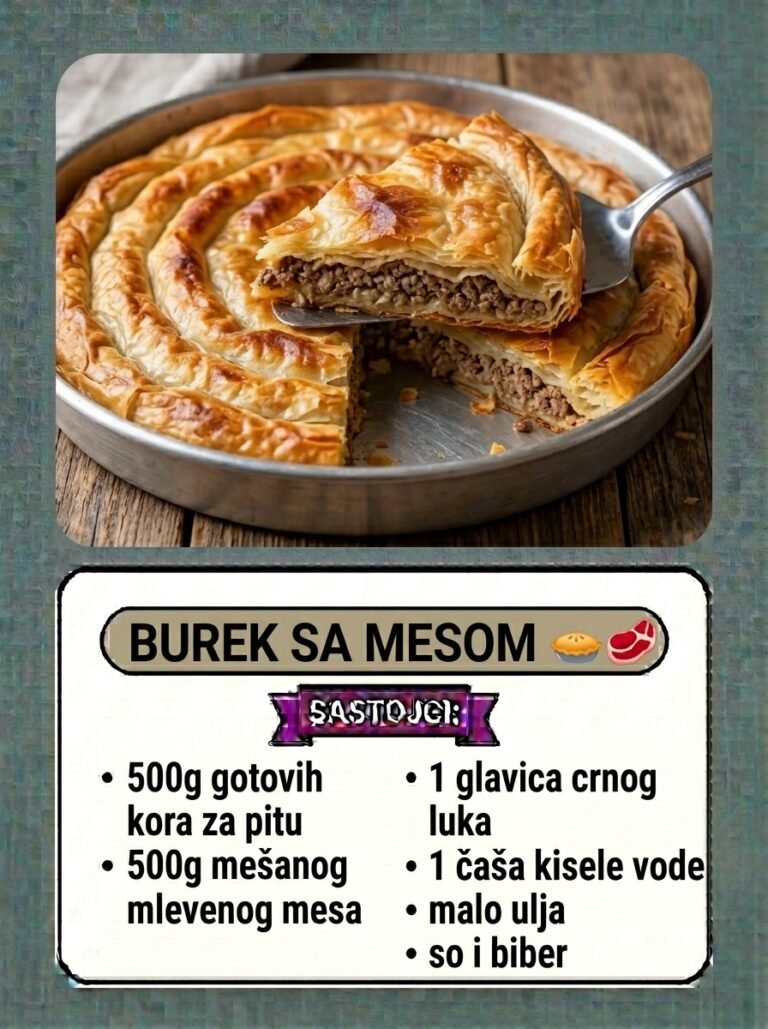 Domaći burek sa mesom | Zlatna i hrskava pita od gotovih kora