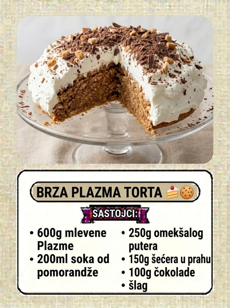 Brza Plazma torta | Nepečeni klasik gotov za 15 minuta