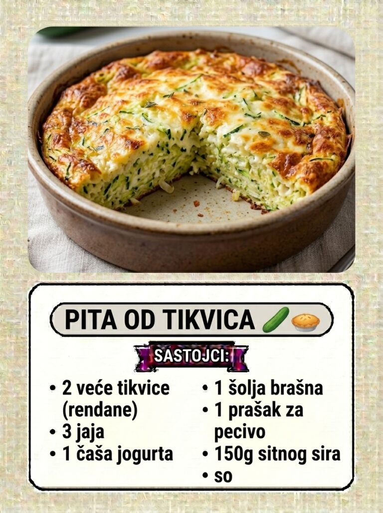 Sočna pita od tikvica bez kora | Brzi i zdravi letnji ručak iz rerne