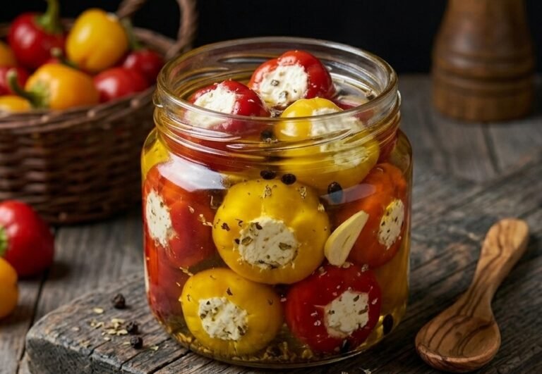 Papričice punjene sirom u maslinovom ulju | Vrhunsko domaće meze