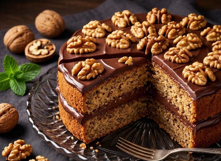 Domaća Torta sa Orasima i Čokoladom | Sočna i Starinska Torta