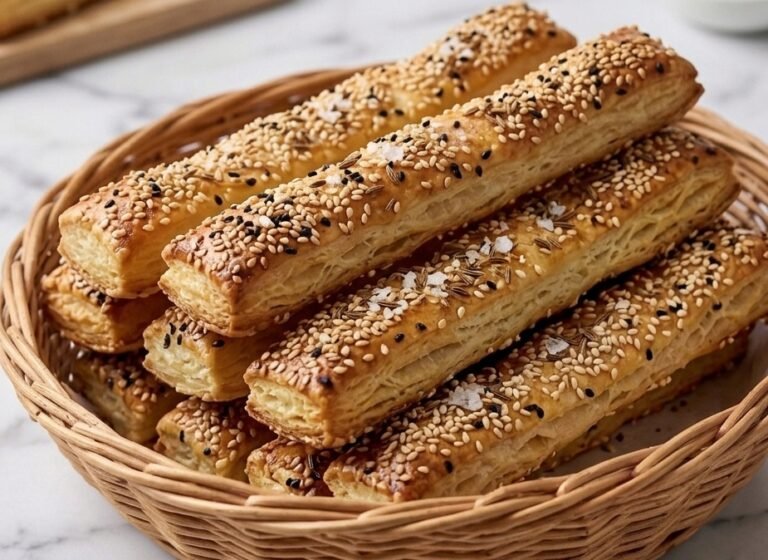 Domaći Slani Štapići sa Susamom i Kimom | Hrskavo i Lisnato Pecivo