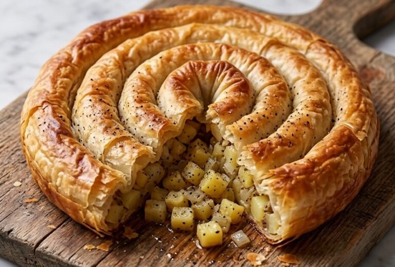 Domaća Krompiruša | Hrskava i Sočna Pita sa Krompirom i Biberom