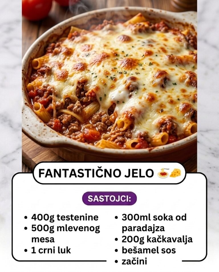 Zapečena Testenina sa Mlevenim Mesom i Kačkavaljem | Fantastično Jelo