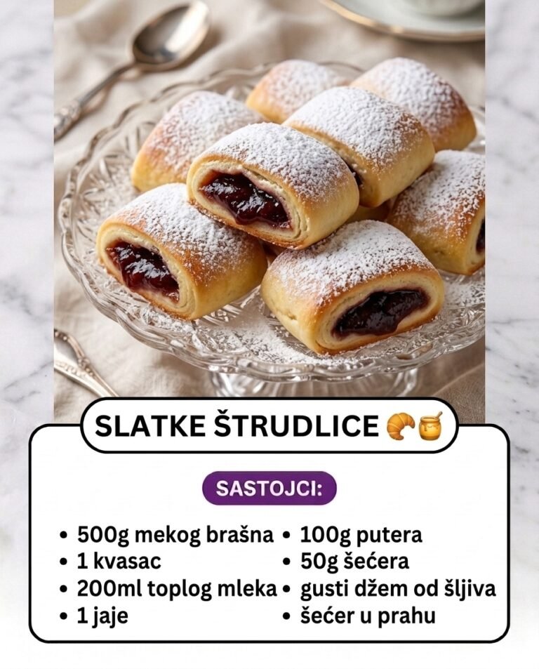 Domaće Slatke Štrudlice sa Džemom od Šljiva | Meke i Vazdušaste