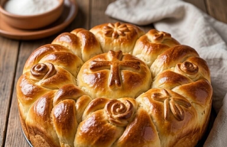 Posna Slavska Pogača | Tradicionalni Mekani Svečani Hleb