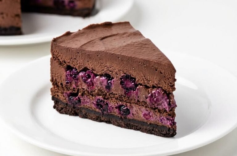 Čoko šumska torta | Raskošna čokoladna torta sa šumskim voćem bez pečenja