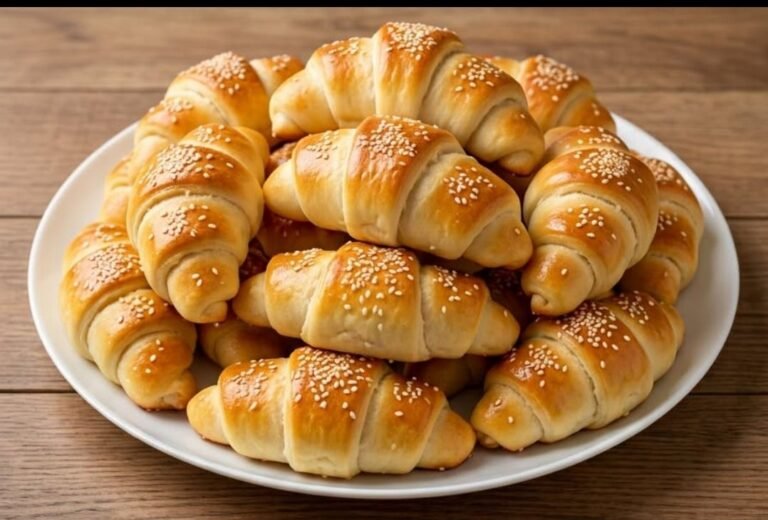 Pamuk Kiflice sa Susamom Recept | Najmekše Domaće Pecivo sa Kvascem