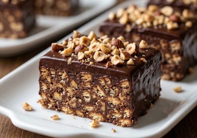 Čoko-plazma sa lešnikom – Bogate čokoladne kocke bez pečenja
